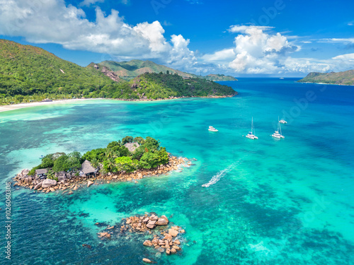 View of  Praslin Island Seychelles