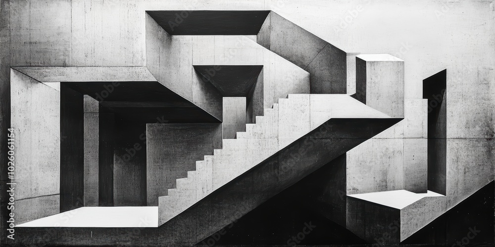 Fototapeta premium Angular Vortex of Precision in Abstract Architectural Design