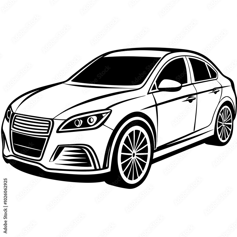 Fototapeta premium black and white car