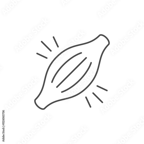 Muscle pain line outline icon