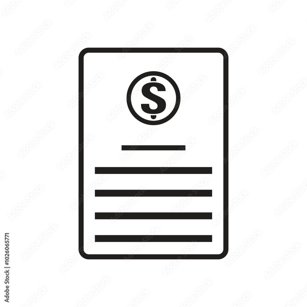Invoice icon logo design template isolated illustration Invoice icon logo design template isolated illustration