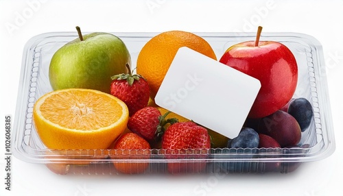 packaged mixed fruit in plastic container photo