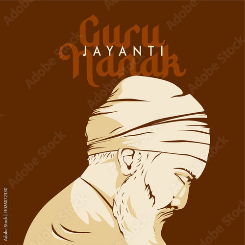 vector guru nanak jayanti background template