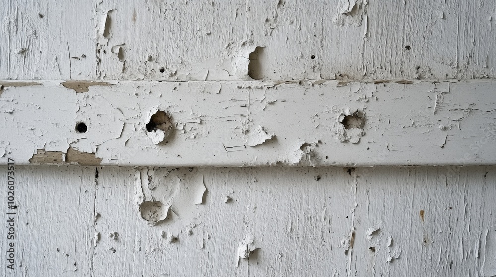Peeling Paint on Weathered Wooden Surface Peeling Paint on Weathered Wooden Surface