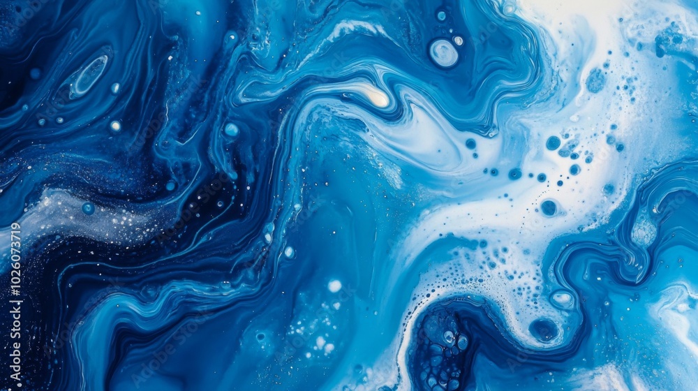 Obraz premium Mystical Blue Abstract Art