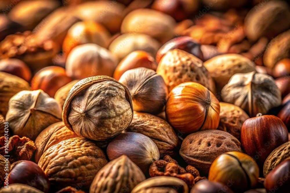 Close-Up Product Photography of Nutshells for Natural Food Concepts Close-Up Product Photography of Nutshells for Natural Food Concepts