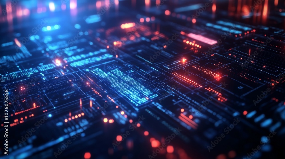 Futuristic Digital Circuit Board Background Futuristic Digital Circuit Board Background