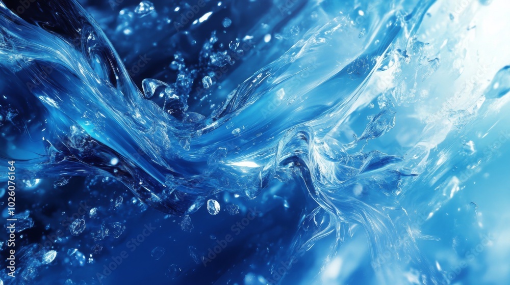 Abstract Blue Water Swirl