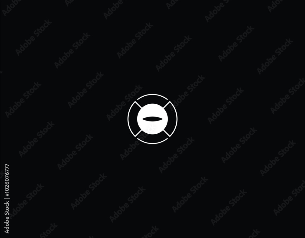 Devil eye letter O logo design with black background. Devil eye letter O logo design with black background.