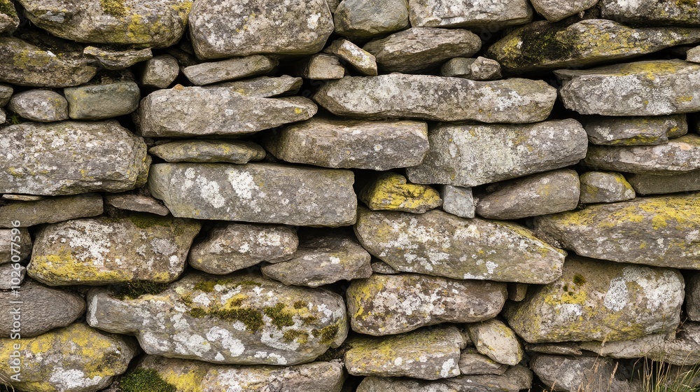 Rustic Stone Wall Texture with Natural Detail