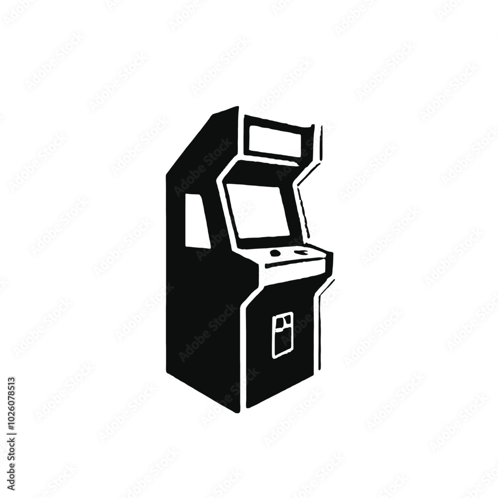 Arcade videogame icon vector silhouette Arcade videogame icon vector silhouette