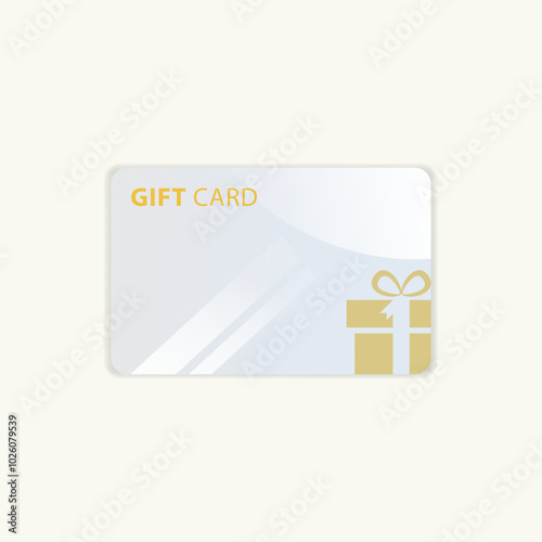 Gift card simple graphic design vector