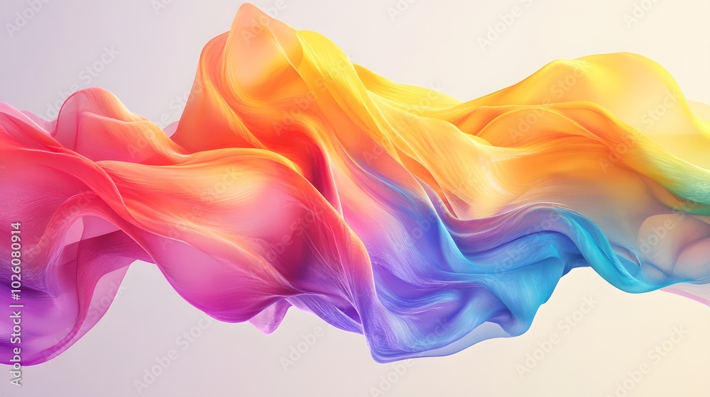 A creative, abstract design featuring intertwined rainbow colors and shapes A creative, abstract design featuring intertwined rainbow colors and shapes