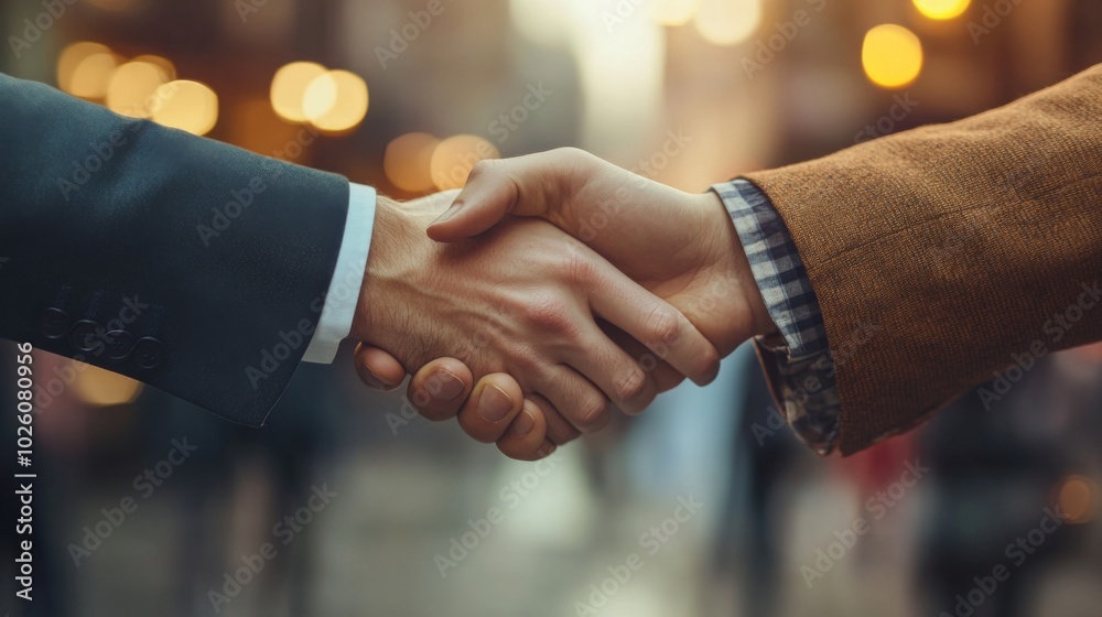 Business Handshake in Urban Setting Business Handshake in Urban Setting