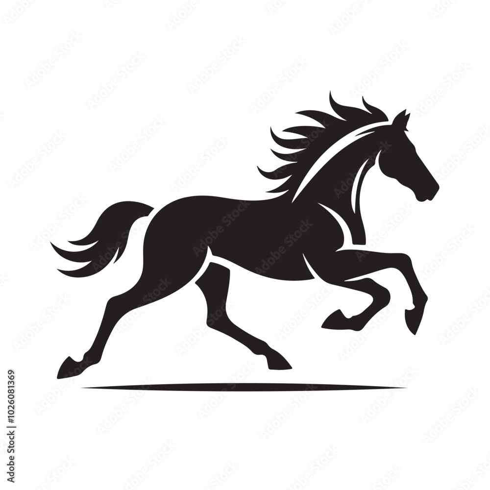 Black Stallion Running Silhouette Animal Vector Design.eps Black Stallion Running Silhouette Animal Vector Design.eps