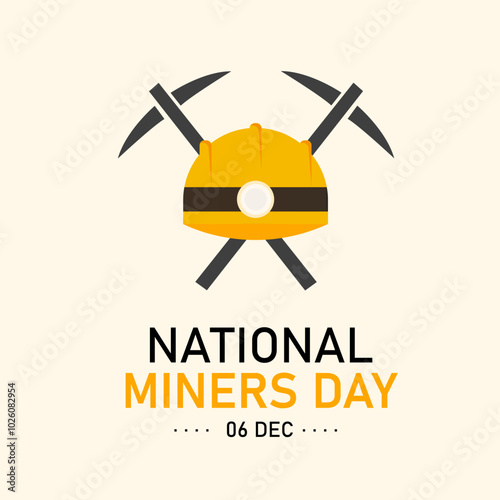 vector graphic of National Miners Day good for national National Miners Day celebration. flat design. flyer design.flat illustration.