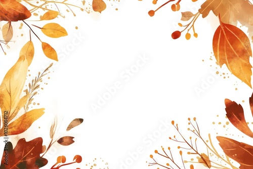 fall themed boarder on a white background 