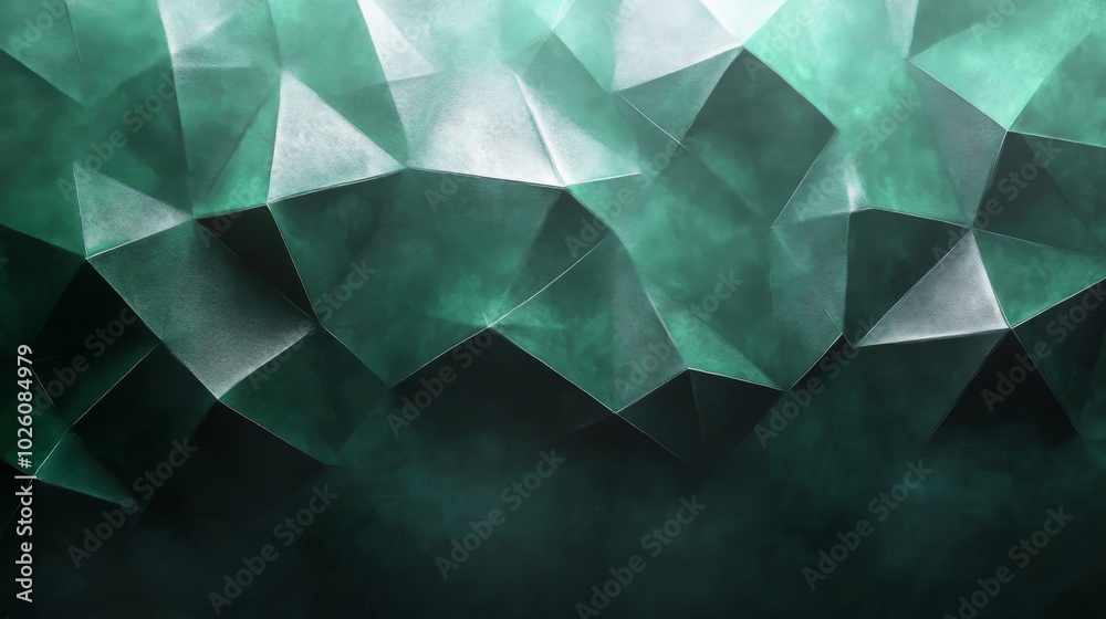 Geometric Emerald Serenity Geometric Emerald Serenity