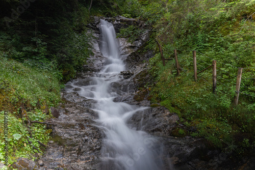 long exposure impression of Rosenlaui glacier gorge in Meiringen, Switzerland photo