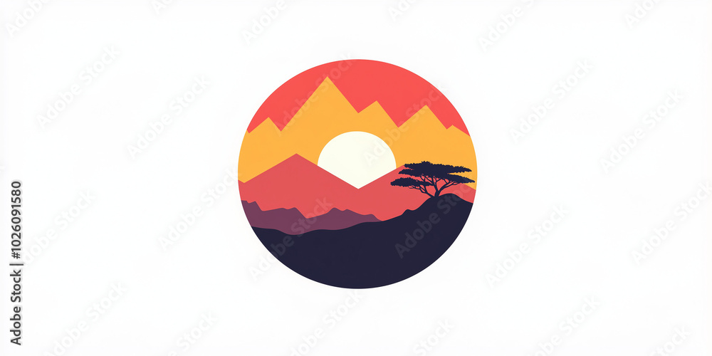 Africa. vector illustration of Africa, mountains, flat background. mountains, landscape. environmental friendly. sun over a mountain, sky , colorful image. representation icon logo. Africa. vector illustration of Africa, mountains, flat background. mountains, landscape. environmental friendly. sun over a mountain, sky , colorful image. representation icon logo.