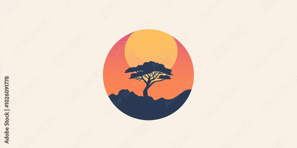 Africa. vector illustration of Africa, mountains, flat background. mountains, landscape. environmental friendly. sun over a mountain, sky , colorful image. representation icon logo. Africa. vector illustration of Africa, mountains, flat background. mountains, landscape. environmental friendly. sun over a mountain, sky , colorful image. representation icon logo.