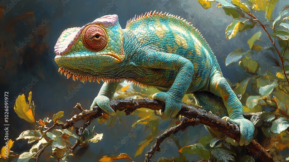 Obraz premium Detailed Study of Chameleon Claws in Nature