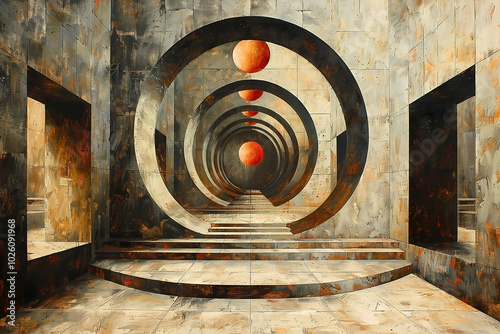 Abstract architectural back...