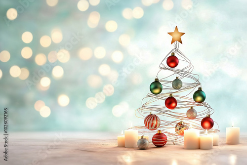 Christmas tree simple backg...