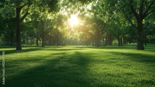 Sunlit Forest Meadow