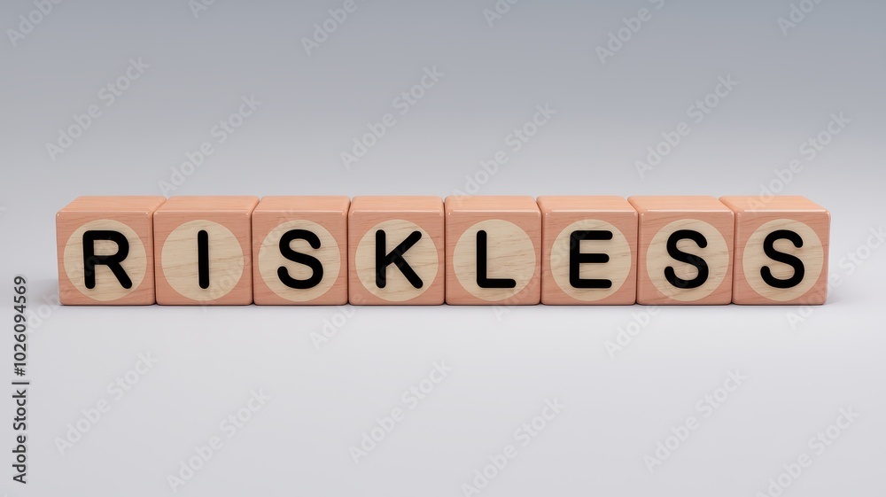Riskless Wooden Blocks in Minimalist Style Concept of Overcoming Challenges Embracing Uncertainty and Pursuing Opportunities for Growth and Success Riskless Wooden Blocks in Minimalist Style Concept of Overcoming Challenges Embracing Uncertainty and Pursuing Opportunities for Growth and Success