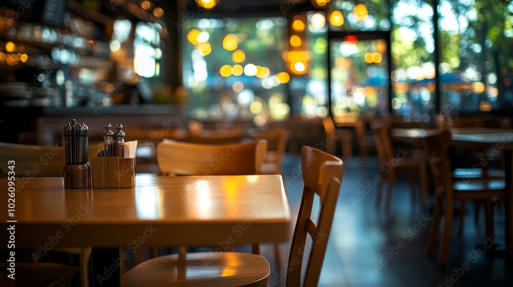 Cozy Cafe Interior with Warm Lighting Cozy Cafe Interior with Warm Lighting