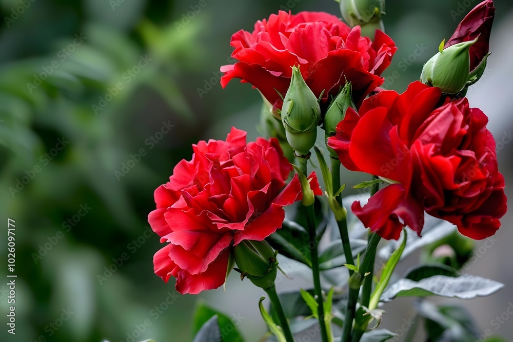 Vibrant red roses with lush green foliage in a stunning floral display. Vibrant red roses with lush green foliage in a stunning floral display.