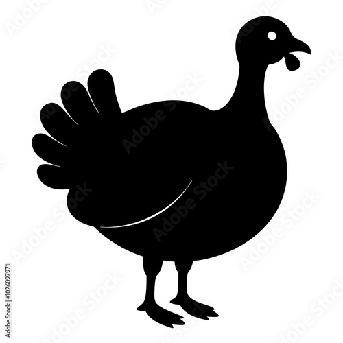 Turkey Leg Silhouette vector illustration