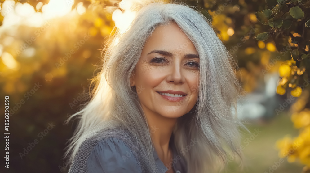 A beautiful elderly woman A beautiful elderly woman