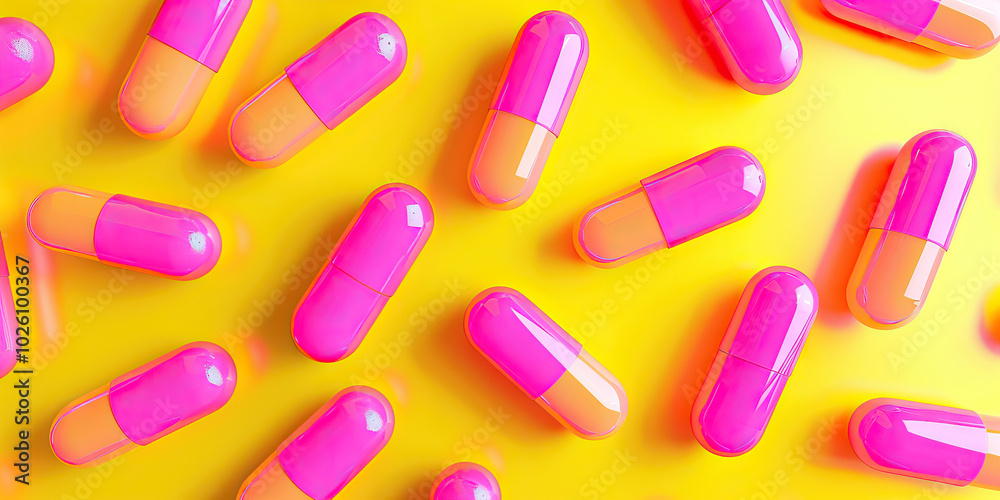 Frenzy in Vivid Neon Hues - Pink and Yellow Abstract Background Frenzy in Vivid Neon Hues - Pink and Yellow Abstract Background