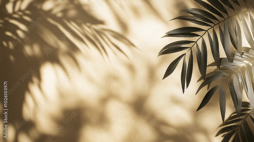 Delicate and detailed shadow patterns of tropical leaves Delicate and detailed shadow patterns of tropical leaves