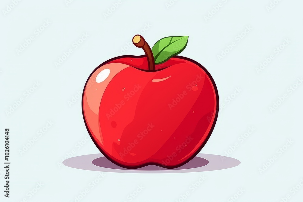 Cartoon Apples: Whimsical Fruit Illustrations, generative ai Cartoon Apples: Whimsical Fruit Illustrations, generative ai