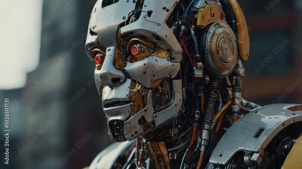 Fototapeta premium close up of a robot