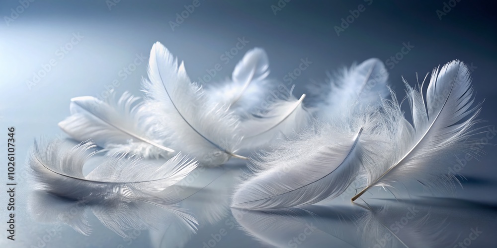 Isolated White Feather Set for Nature and Texture Exploration in Stock Photography Isolated White Feather Set for Nature and Texture Exploration in Stock Photography