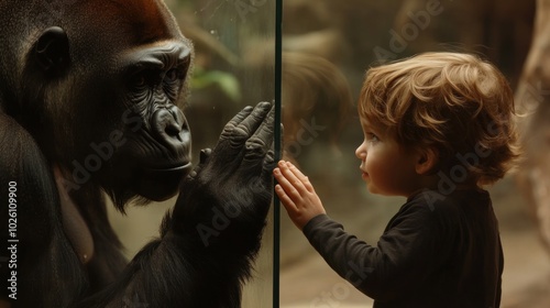 Gorilla and Child Encounter