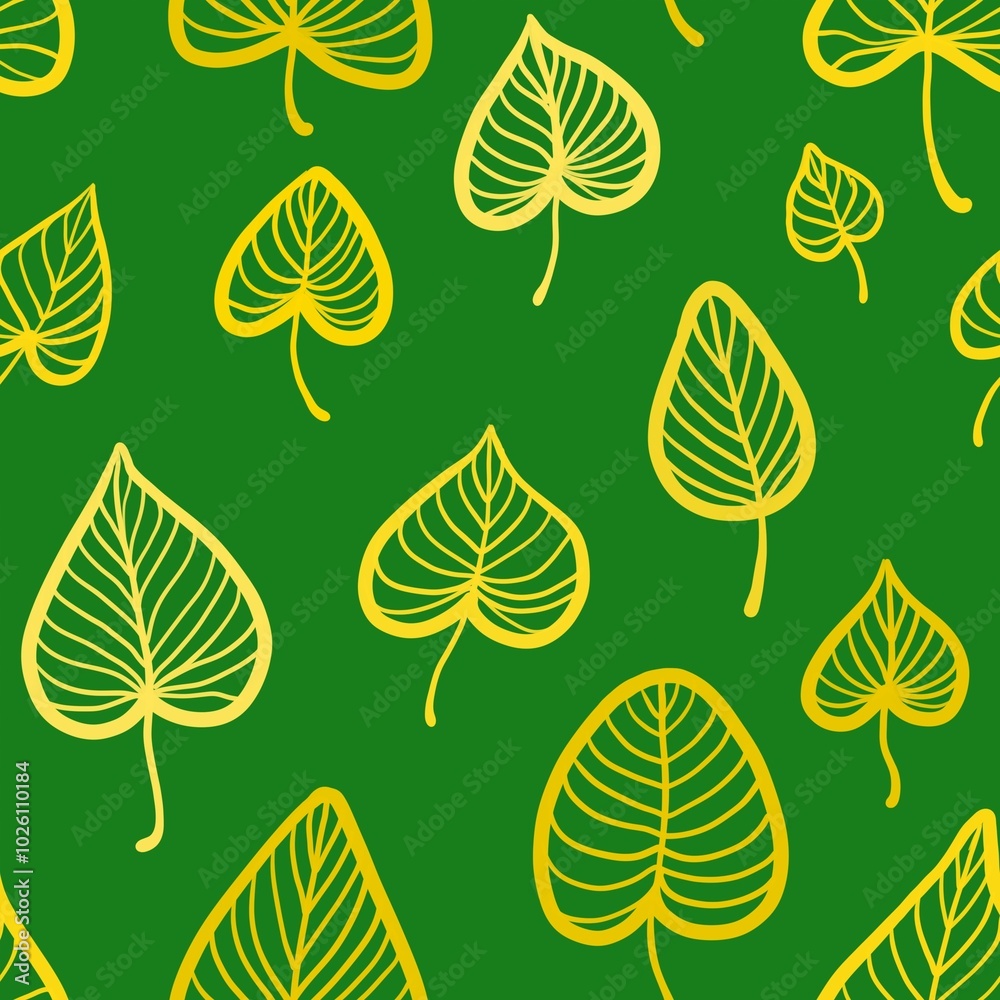 Fototapeta premium seamless pattern with leaves