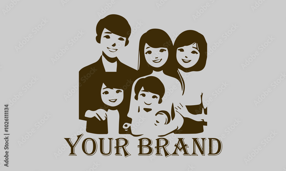 This vector illustration features an Asian family consisting of a father, mother, son, and daughter. create a comfortable and loving atmosphere. This illustration is suitable for representing the Asia This vector illustration features an Asian family consisting of a father, mother, son, and daughter. create a comfortable and loving atmosphere. This illustration is suitable for representing the Asia