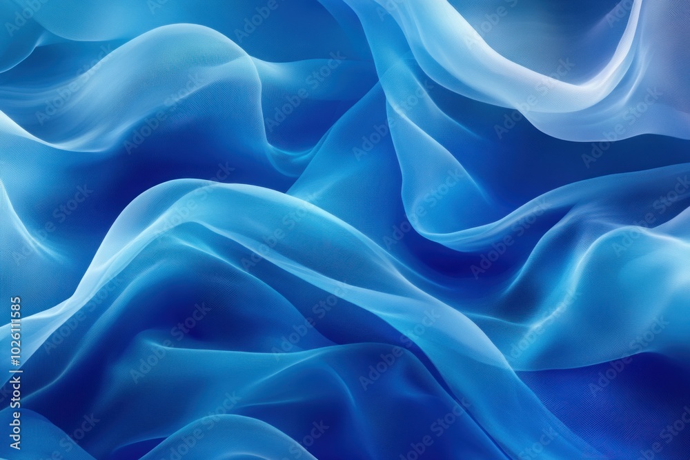 Soft Blue Layers of Fabric Flowing Elegantly Soft Blue Layers of Fabric Flowing Elegantly