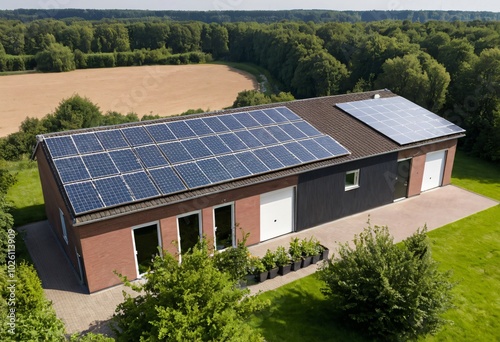 Duurzame toekomst met zonnepanelen photo