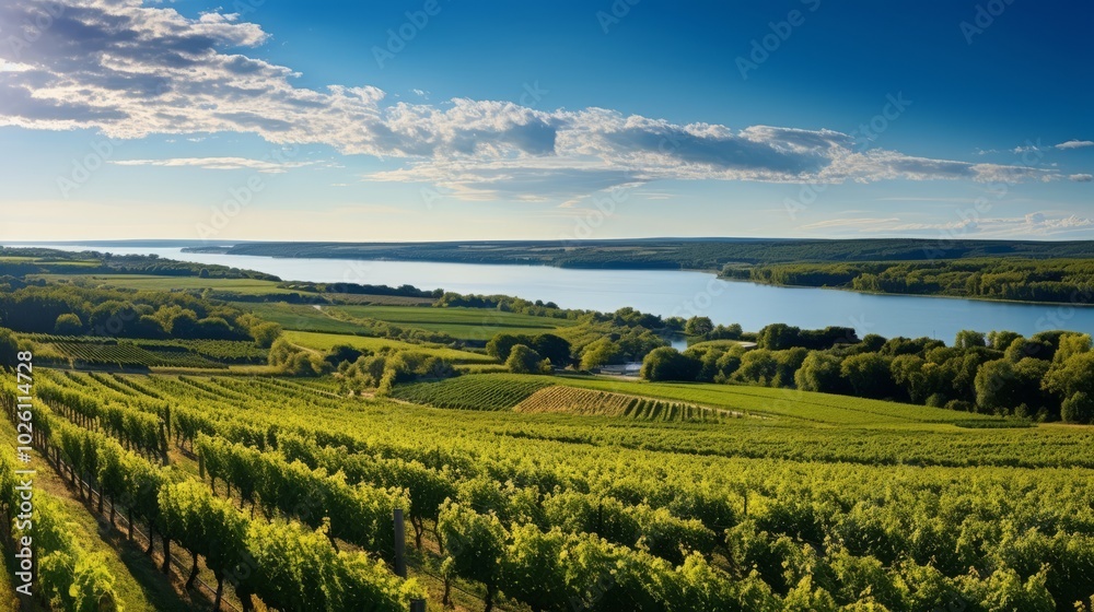 The Breathtaking H vest Time Overlooking the Picturesque Haut-Medoc Viney ds Along the Left Bank o The Breathtaking H vest Time Overlooking the Picturesque Haut-Medoc Viney ds Along the Left Bank o