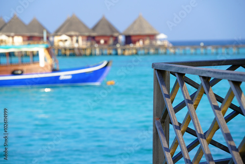 Fototapeta Naklejka Na Ścianę i Meble -  maldives resort beach ocean