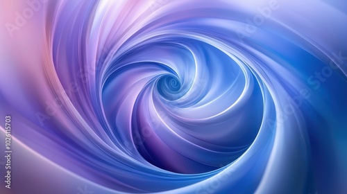 Abstract Swirling Shapes in Shades of Blue