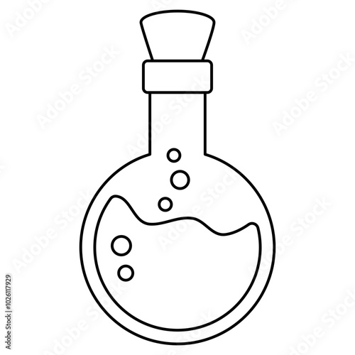 illustration of a laboratory flask