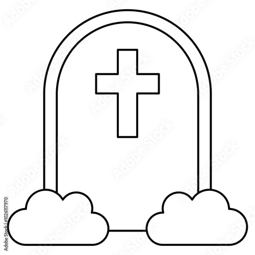 illustration of a gravestone