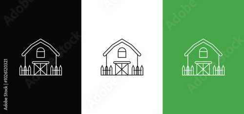 barn logo template. barn & farm building icon